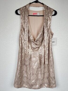 NWT $250 Free People Size 2 Gold Sequin Dress